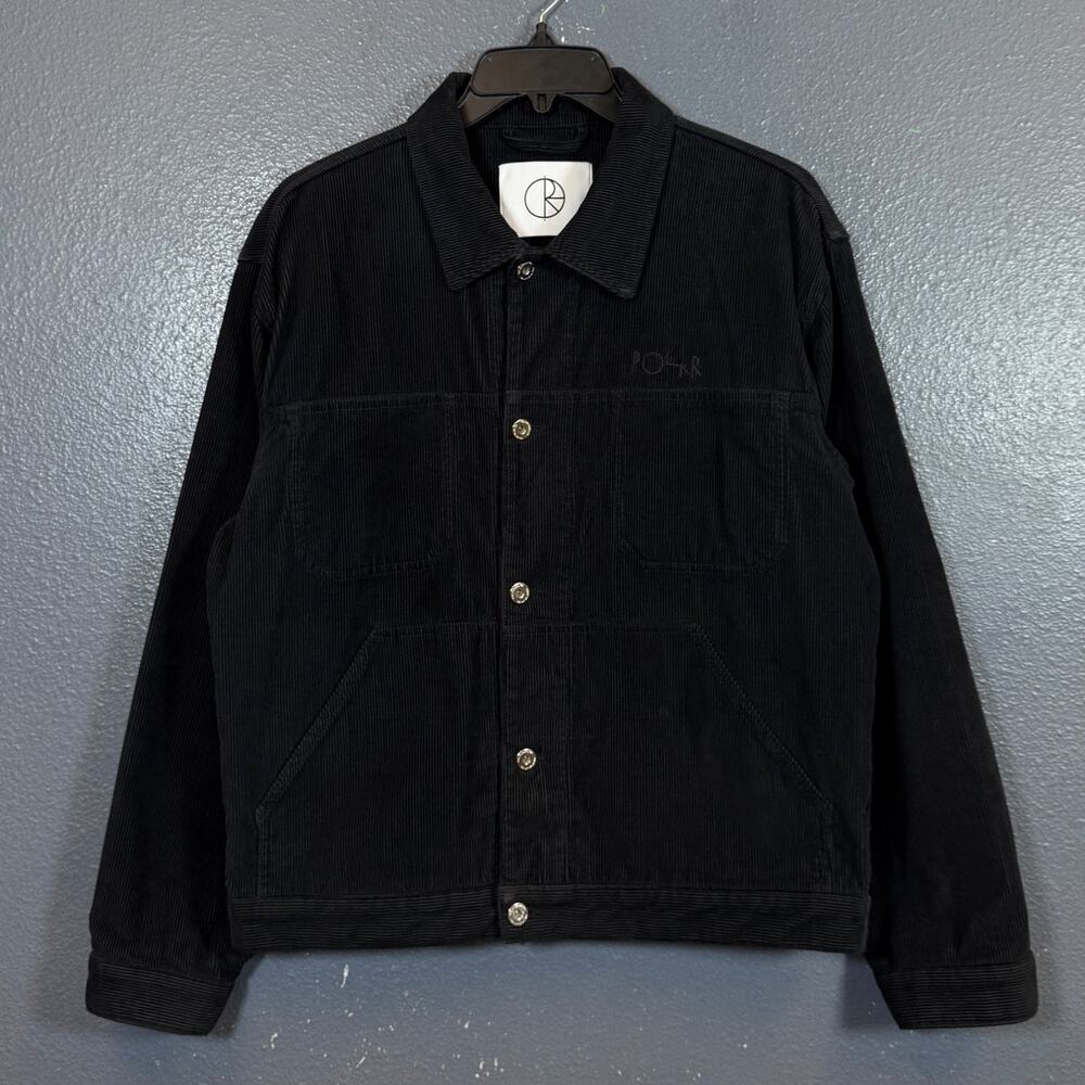 Polar Skate co S men’s black corduroy jacket 100% cotton Made in Portugal